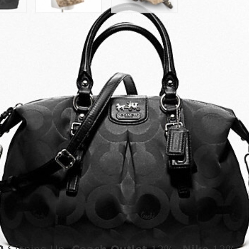 Authentic Coach Madison Op Art Sabrina Tote Bag